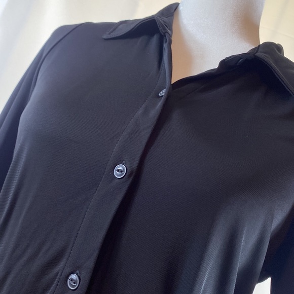 rag & bone Black Jersey Midi Dress work or Cocktail LBD XL 12 - Picture 5 of 11